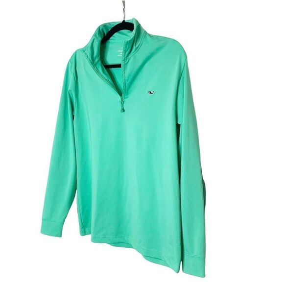 ❌SOLD❌ Vineyard Vines Performance 1/4 Quarter Zip Pullover Sea foam Green Men S - Picture 2 of 4